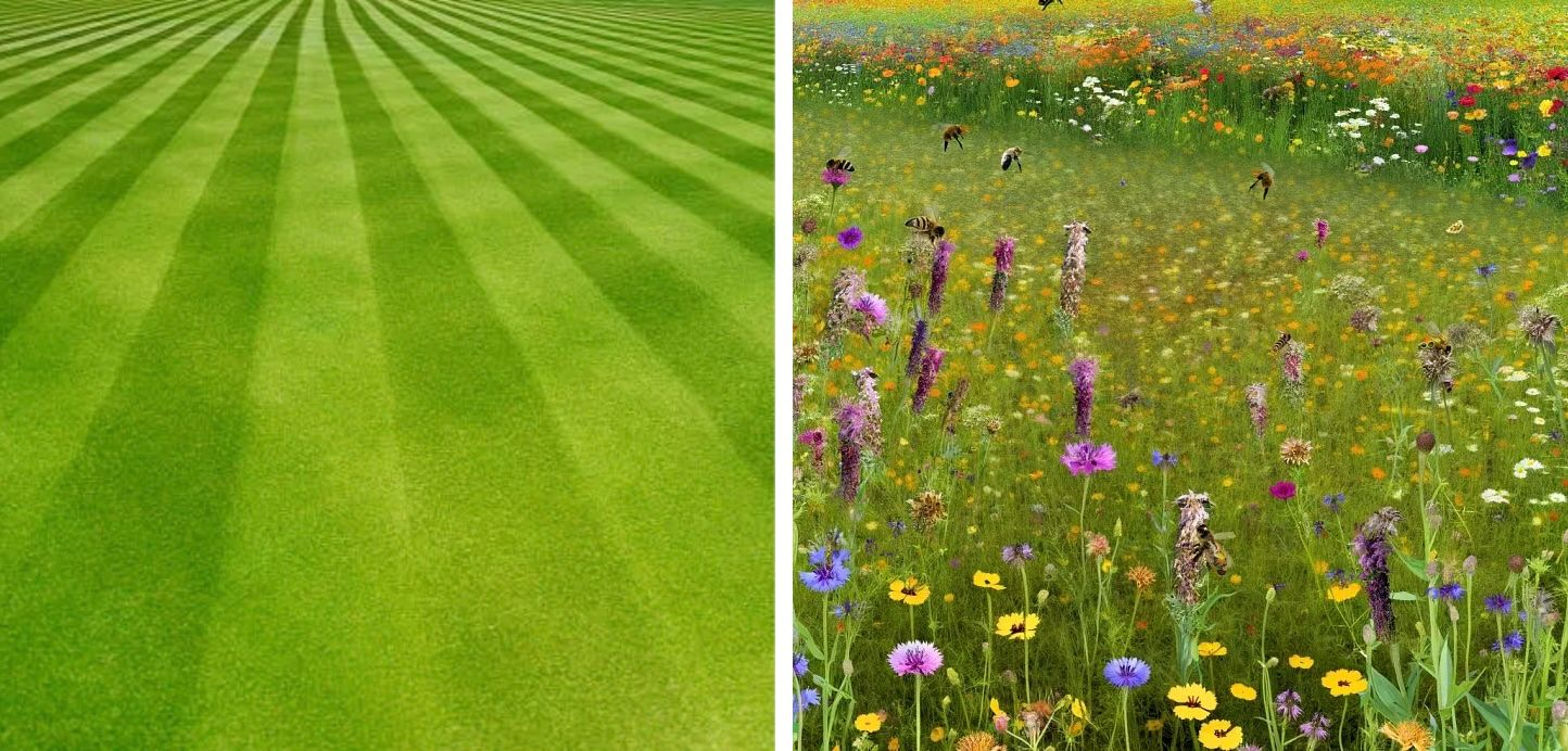 Be small & consistent: turn a mowed space into a wildflower meadow. 