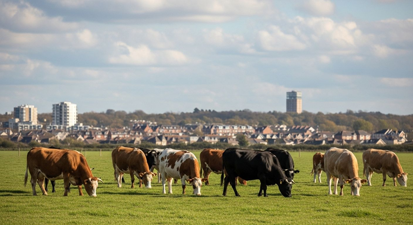 Sussex Cows Released in Tolworth Rewilding